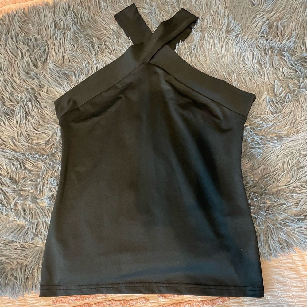 Cross Halter Tank Top. Size M